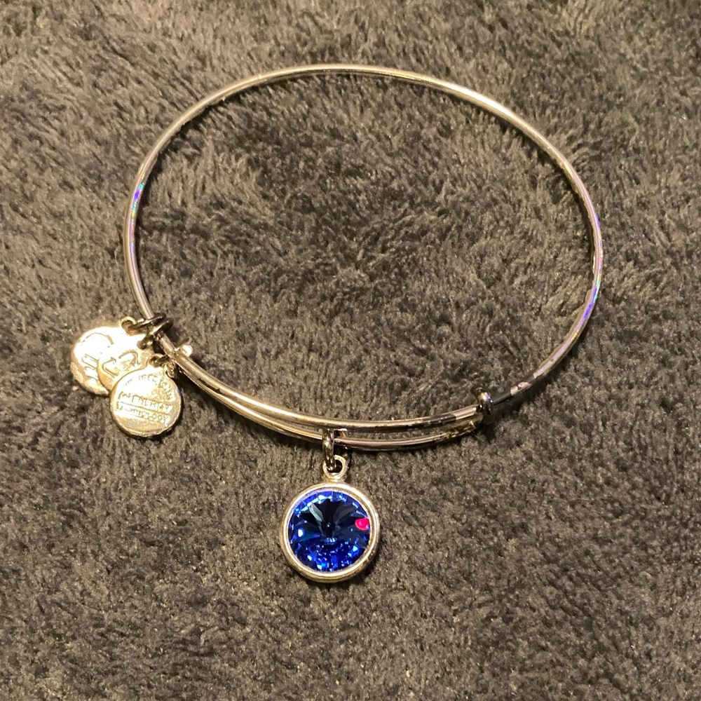 Alex and ani birthstone bracelet blue stone